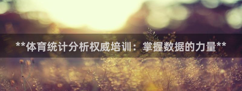 富联平台官网首页：**体育统计分析权威培训：掌握数据