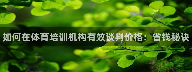 富联官网注册：如何在体育培训机构有效谈判价格：省钱秘