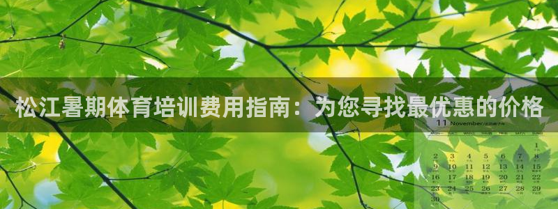 富联平台寇 37oo735：松江暑期体育培训费用指南