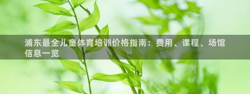 富联娱乐官方网站首页入口：浦东最全儿童体育培训价格指