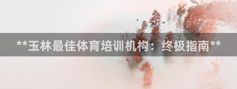 江西富联地产：**玉林最佳体育培训机构：终极指南**