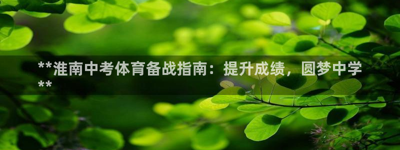 富联娱乐平台是什么软件：**淮南中考体育备战指南：提